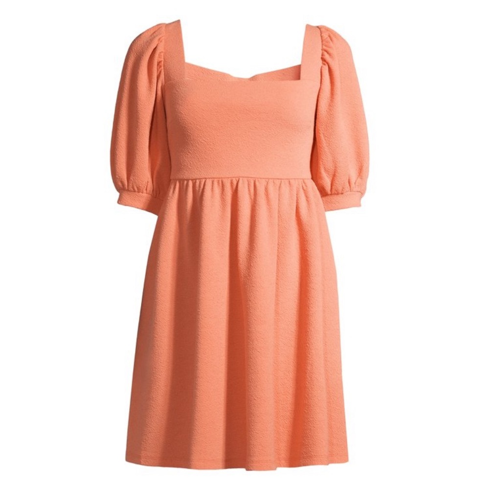 Size medium babydoll dress, color: salmon